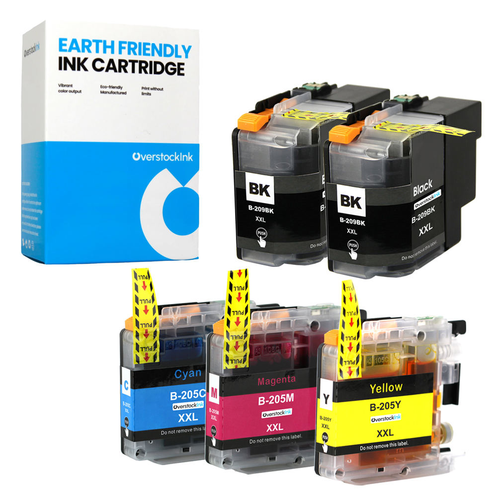 OSI Compatible 5-Pack LC209 LC205 Ink Cartridges Combo fits Brother MFC-J5620DW