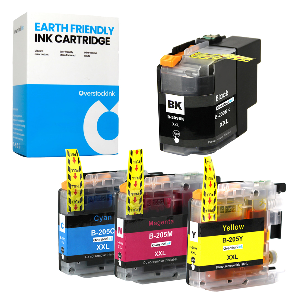 OSI Compatible 4-Pack LC209 LC205 Ink Cartridges Combo fits Brother MFC-J5520DW