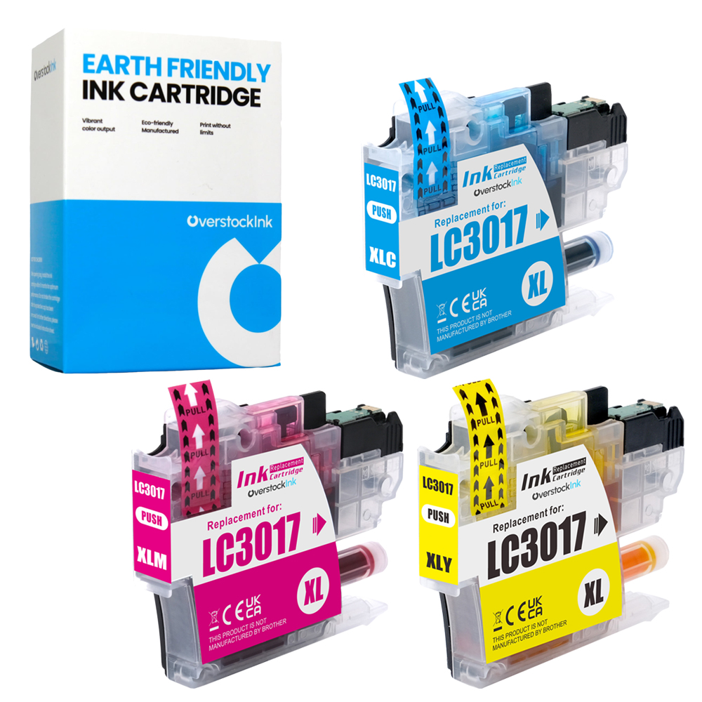 OSI Compatible 3PK LC3017 Color Ink Cartridges fits Brother MFC-J6530DW J6930DW