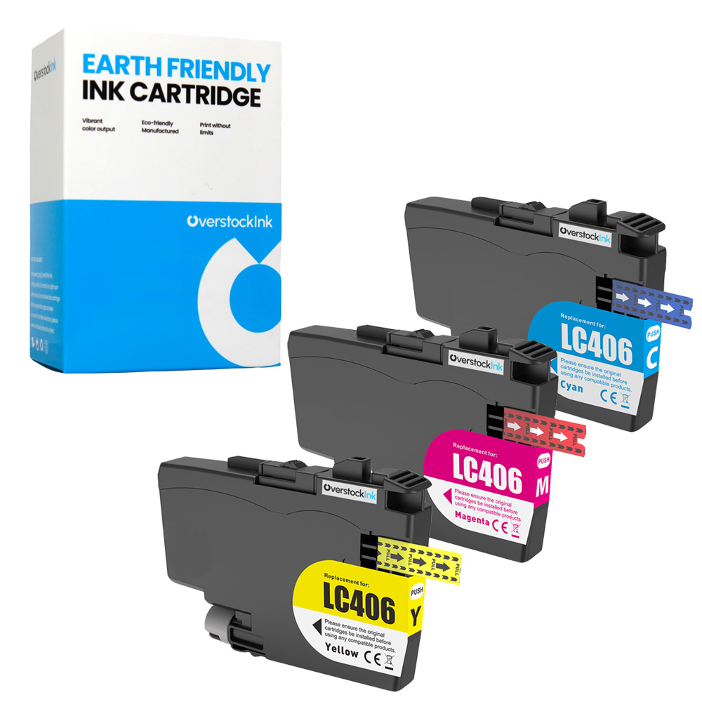 3PK Compatible LC406CL Ink Cartridge fits Brother MFC-J6555DW, J6955DW, J4335DW