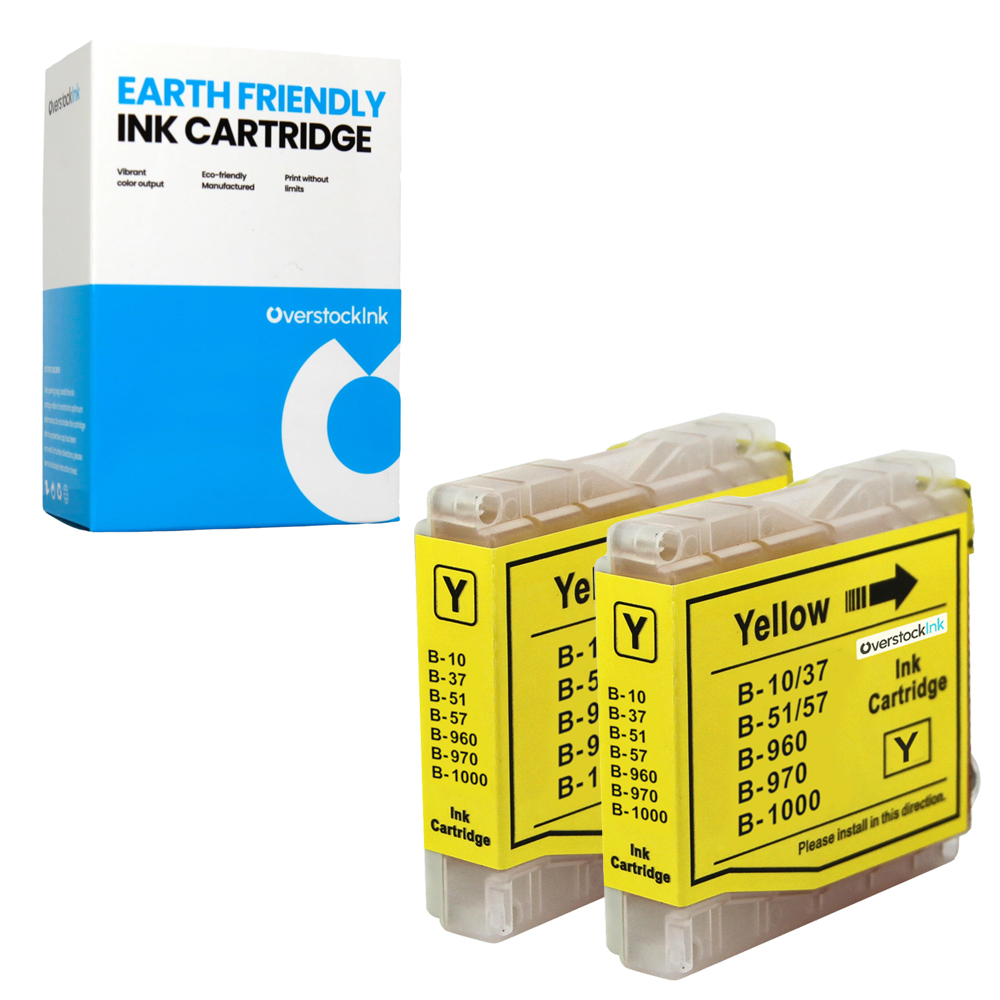 Compatible 2-Pack LC51Y Ink Cartridge fits Brother MFC-3360C 440CN 465CN 665CW