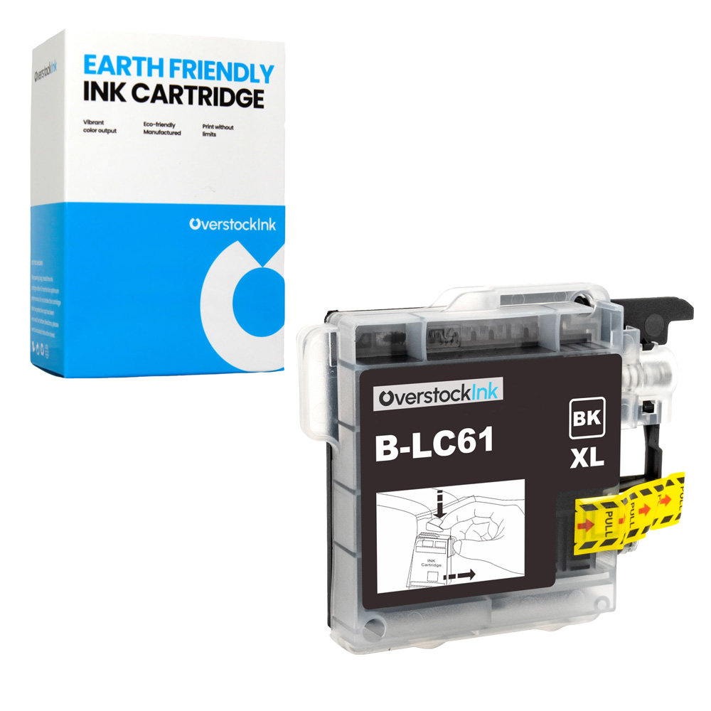 Compatible 1-Pack LC61 Black Ink Cartridge fits Brother DCP-145C 165C 195C 365CN