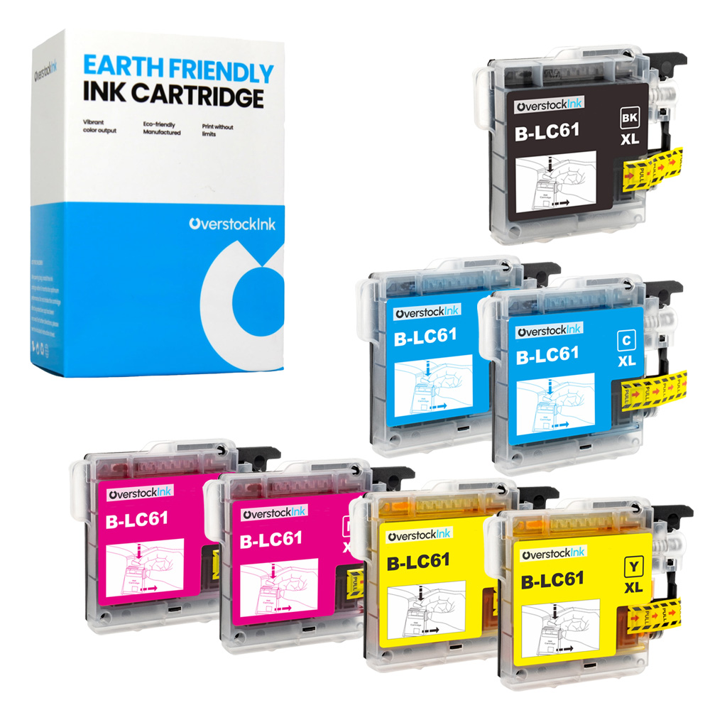 Compatible 7-Pack LC61 Cartridges fits Brother MFC-250C 255CW 295CN 490CW 495CW