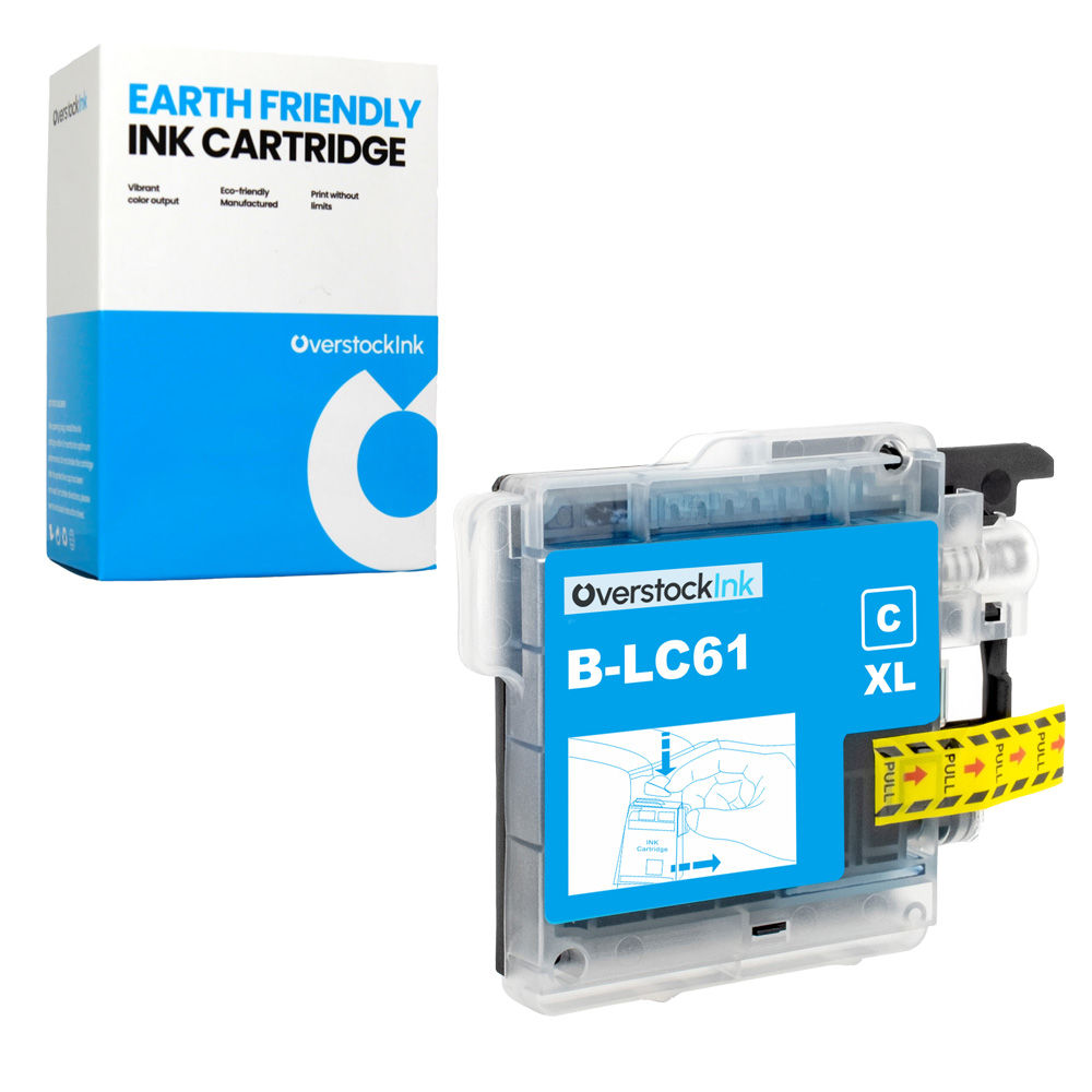 Compatible 1-Pack LC61 Cyan Ink Cartridge fits Brother DCP-385C 385CW 395CN J125