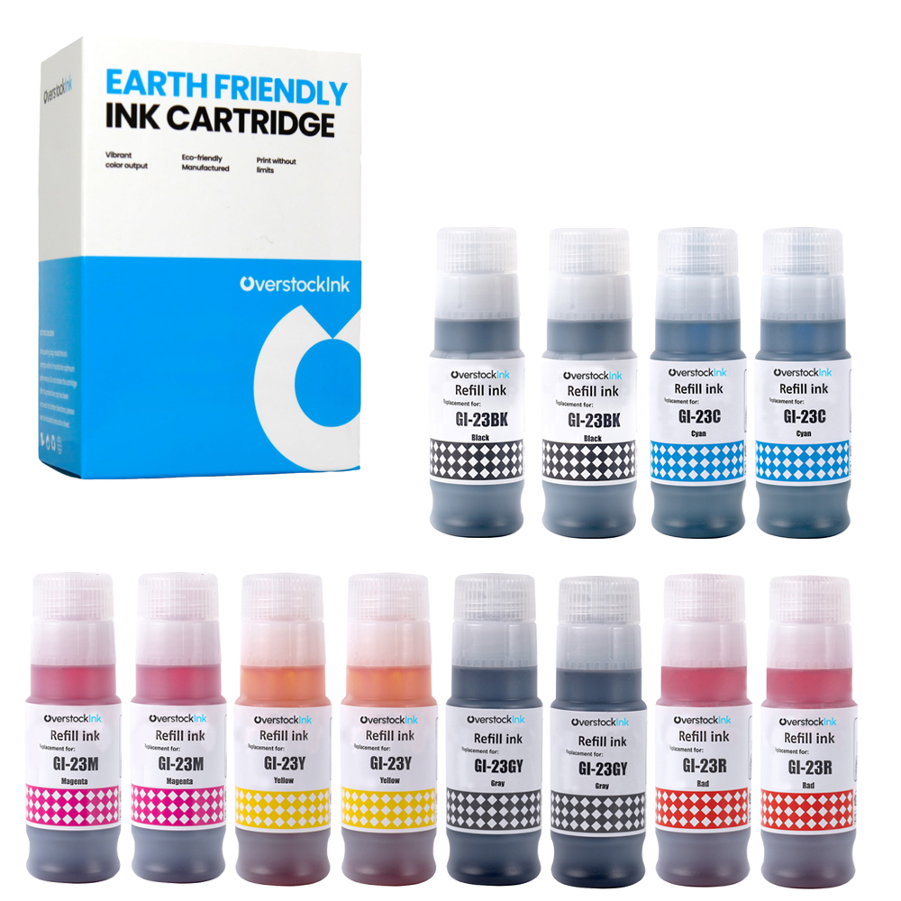 OSI Compatible Black Color Ink Bottles Lot fits Canon GI-23 PIXMA G620