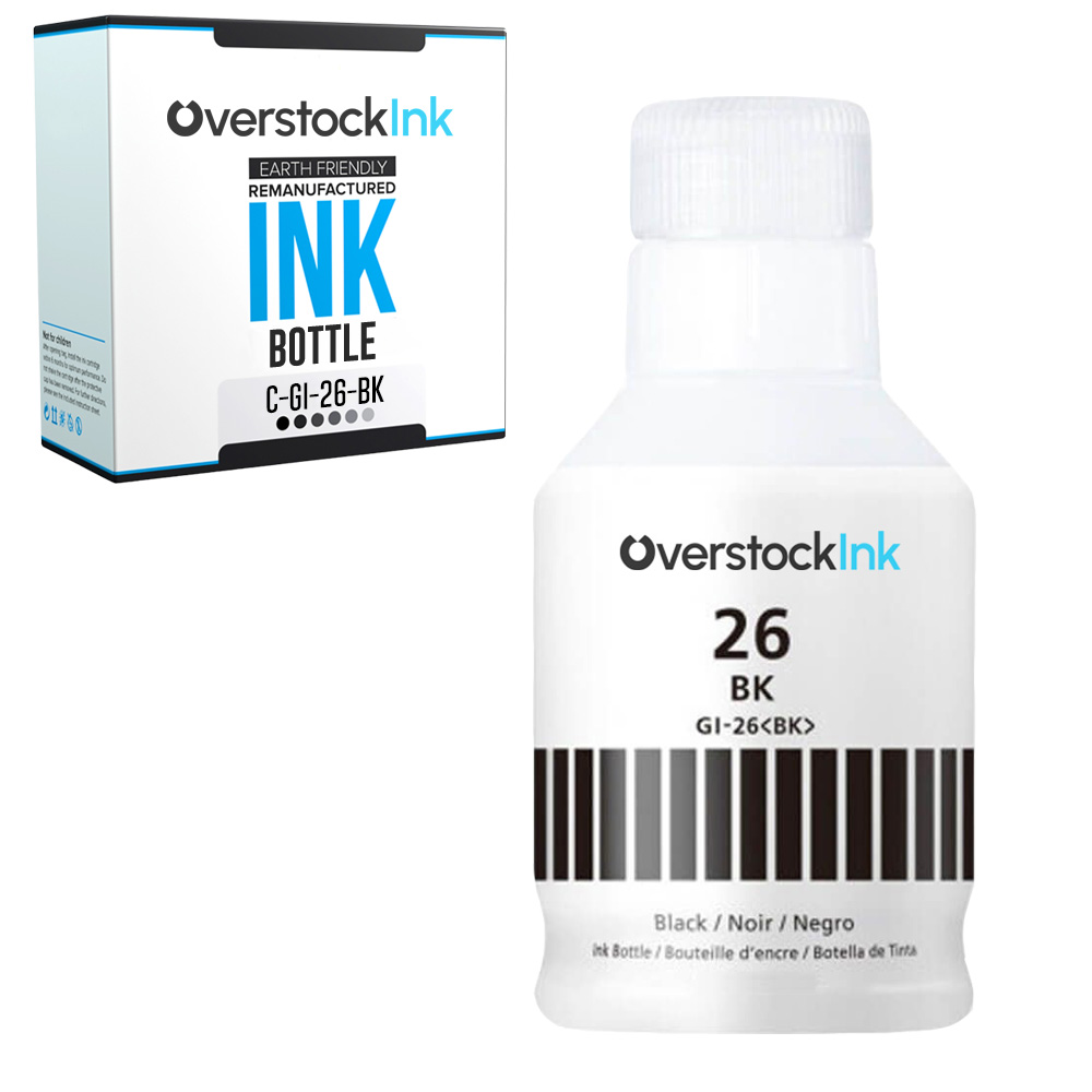 Compatible Ink Bottles Lot for Canon GI-26 Black Color Combo Fits PIXMA - Picture 4 of 15