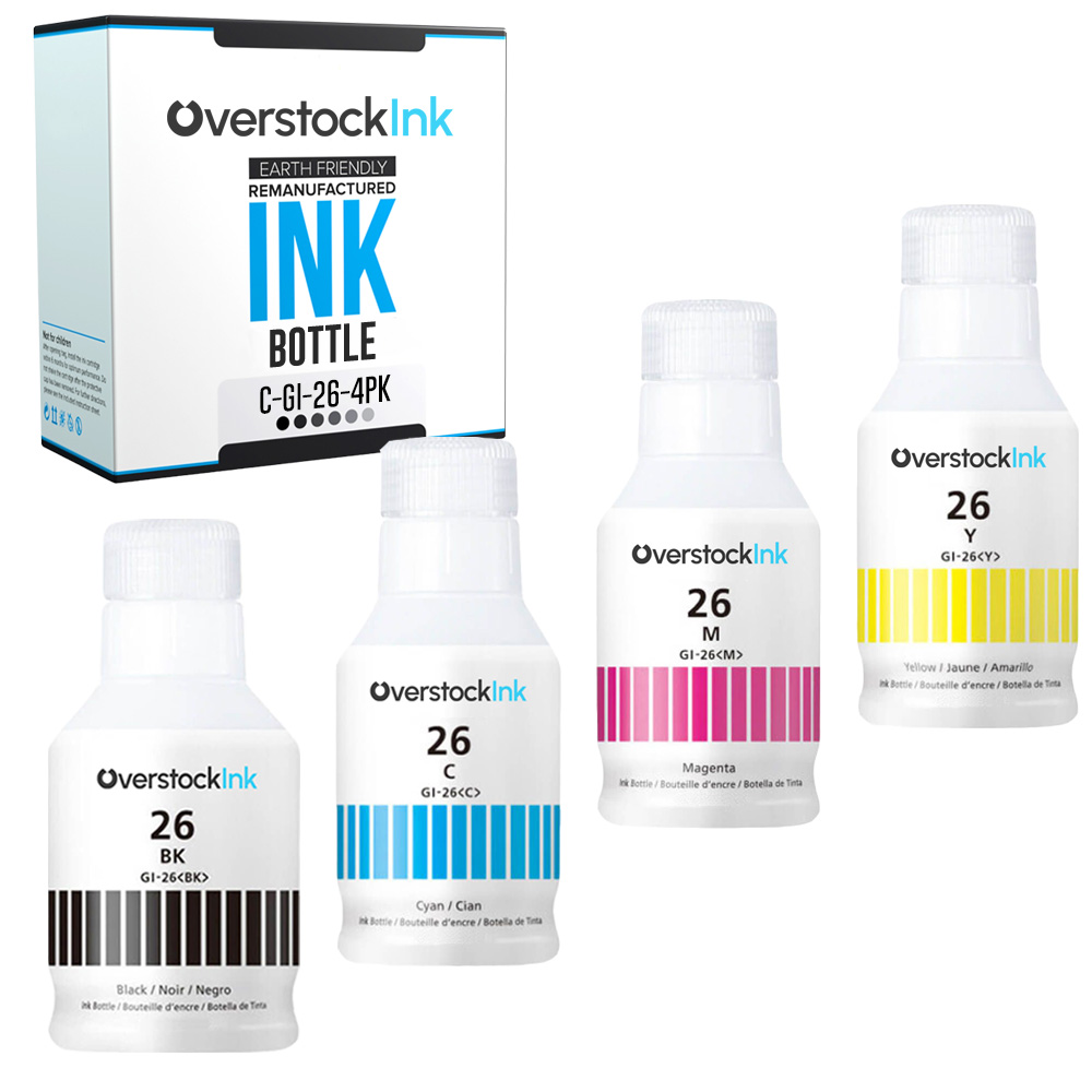Compatible Ink Bottles Lot for Canon GI-26 Black Color Combo Fits PIXMA - Picture 12 of 15