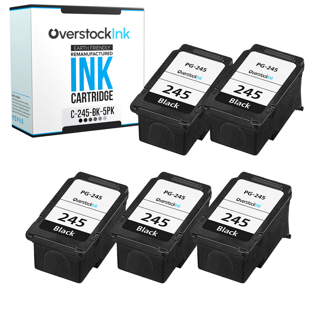 5PK PG-245 Black Ink Cartridge Compatible for Canon PIXMA MX492 TR4500 TR4520