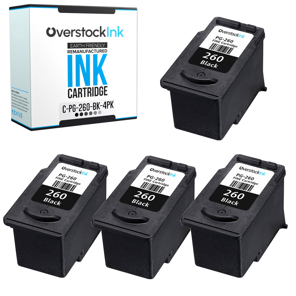 4-Pack Replacement OSI PG-260 Black Ink for Canon PIXMA TS5320 TS6420 TS6420a