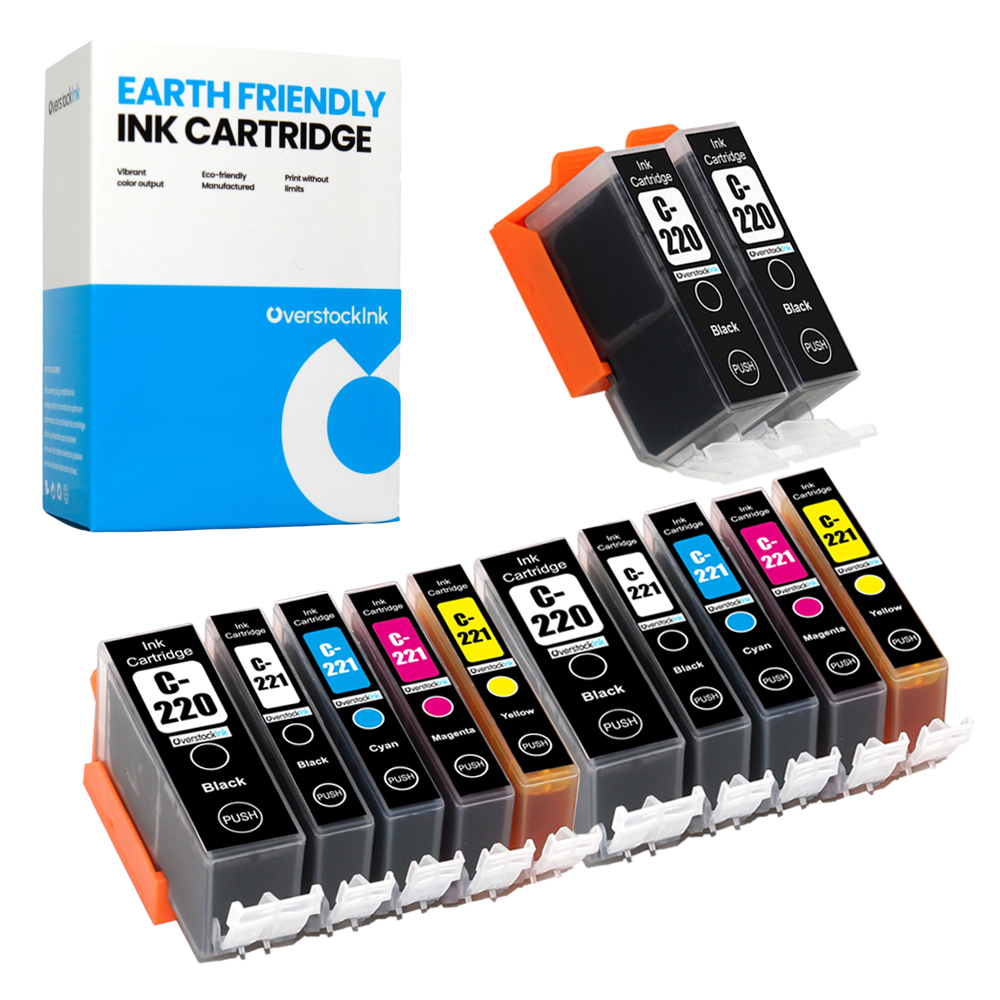 12-Pack Compatible OSI Ink Canon 220 221 Cartridges for PIXMA MP640 MP980 MP990