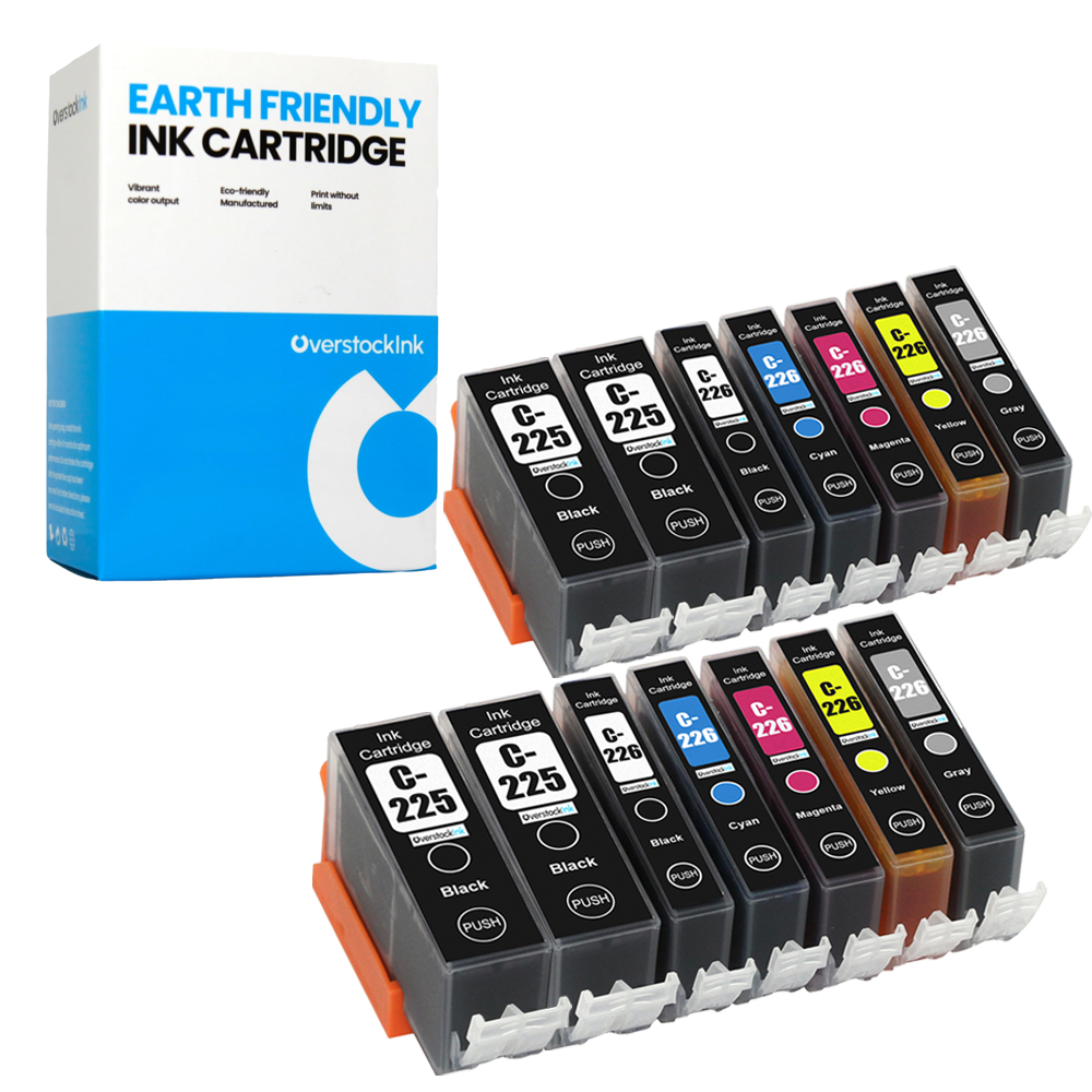 14-Pack Compatible OSI Printer Ink 225 226 for Canon PIXMA MG5120 MG5220 MG5320