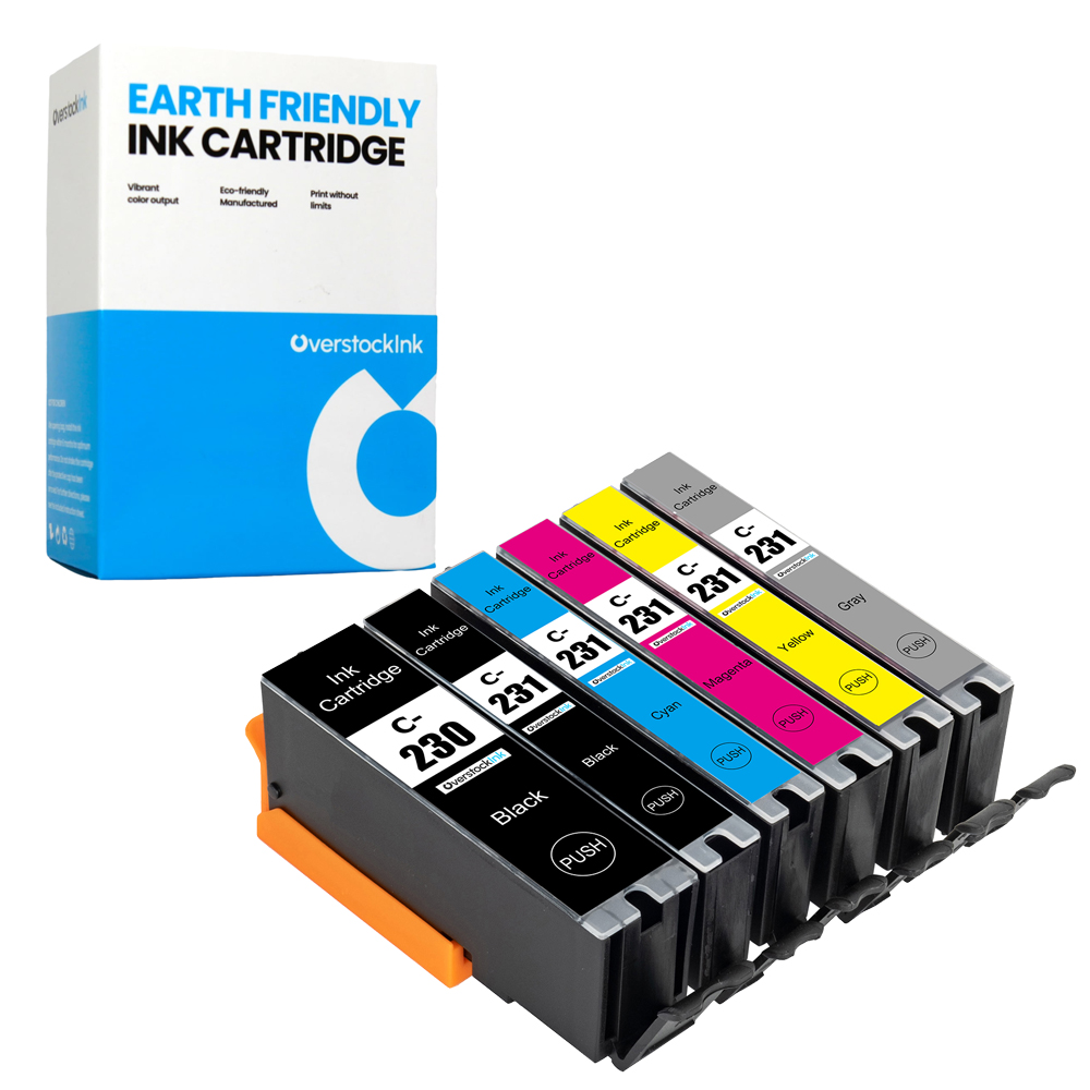 Lote de tinta PGI-230 CLI-231 para Canon 230 231 paquete combinado compatible con PIXMA - Imagen 4 de 20