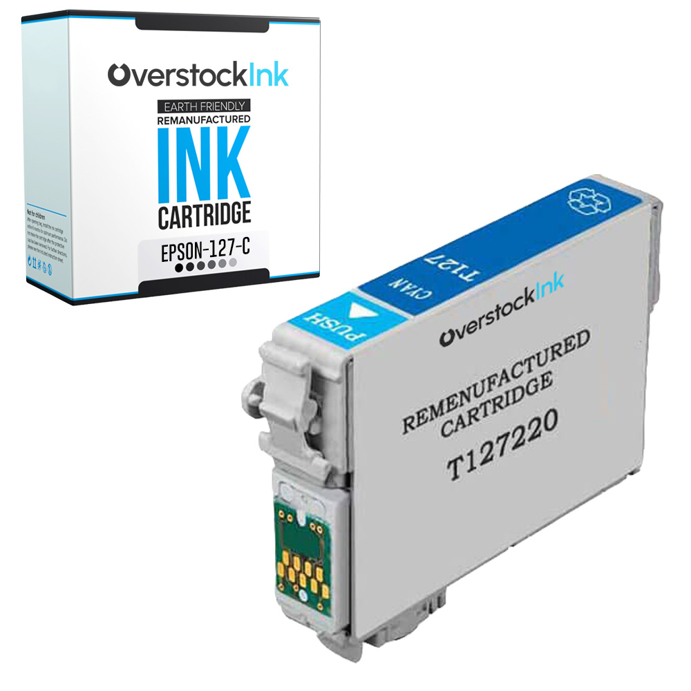 1-Pack Compatible OSI 127 Cyan Ink Cartridge for Epson WorkForce WF-7510 WF-7520