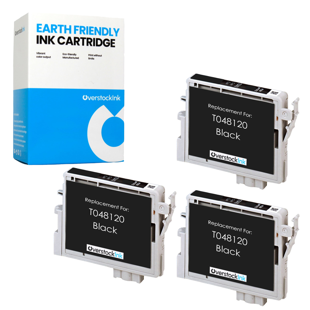 3-PK Compatible OSI Epson 48 Black Ink Cartridge for Stylus Photo R320 R340 R500