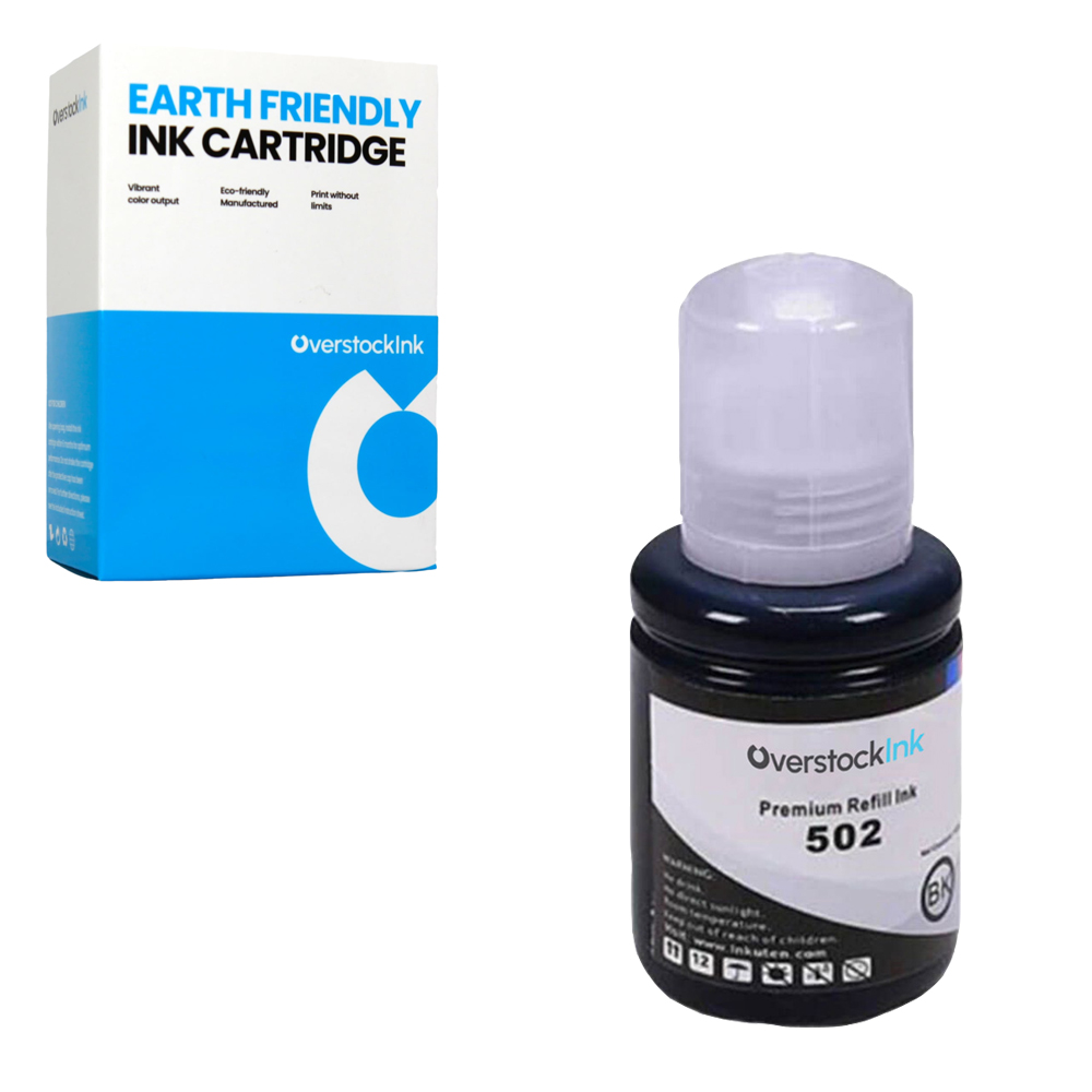 Botella de tinta para Epson EcoTank 502 T502 color negro recarga compatible con ET 1500 3830 - Imagen 4 de 15