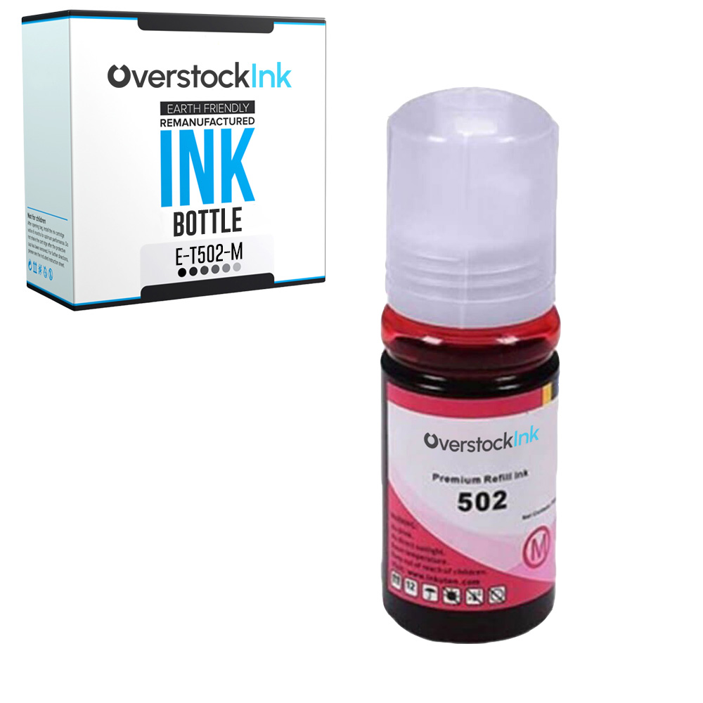 Replacement 502 Magenta Ink Bottle for Epson Expression ET-2700 ET-2750 ET-3700