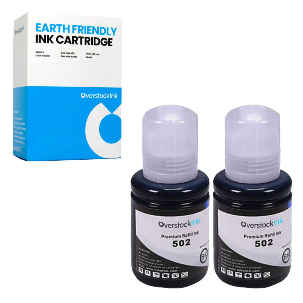 Botella de tinta para Epson EcoTank 502 T502 color negro recarga compatible con ET 1500 3830 - Imagen 5 de 15