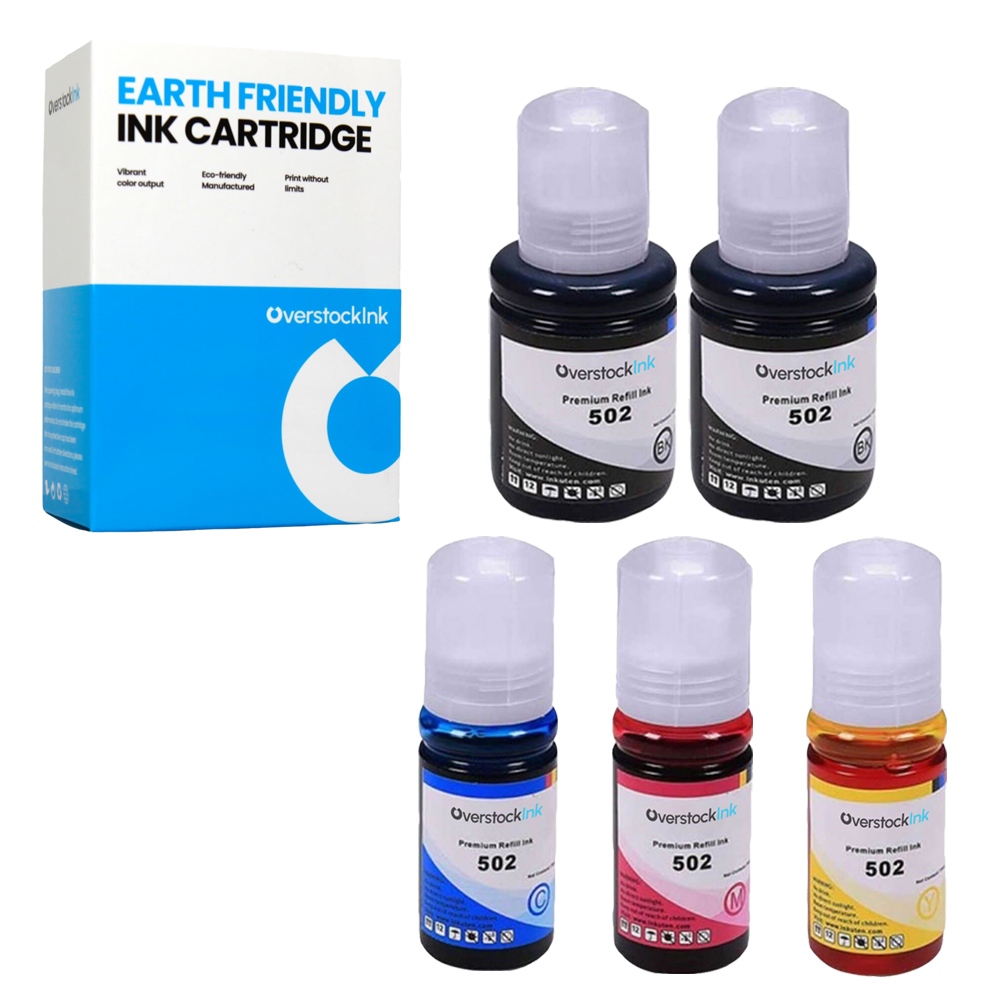 Botella de tinta para Epson EcoTank 502 T502 color negro recarga compatible con ET 1500 3830 - Imagen 14 de 15