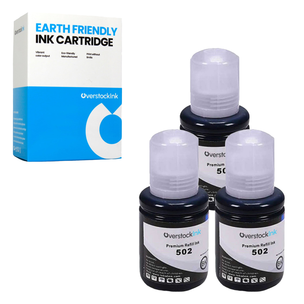 Botella de tinta para Epson EcoTank 502 T502 color negro recarga compatible con ET 1500 3830 - Imagen 6 de 15