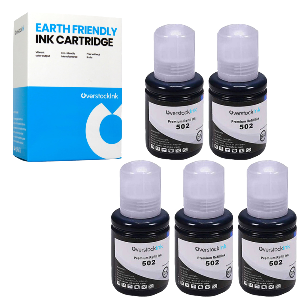 Botella de tinta para Epson EcoTank 502 T502 color negro recarga compatible con ET 1500 3830 - Imagen 8 de 15