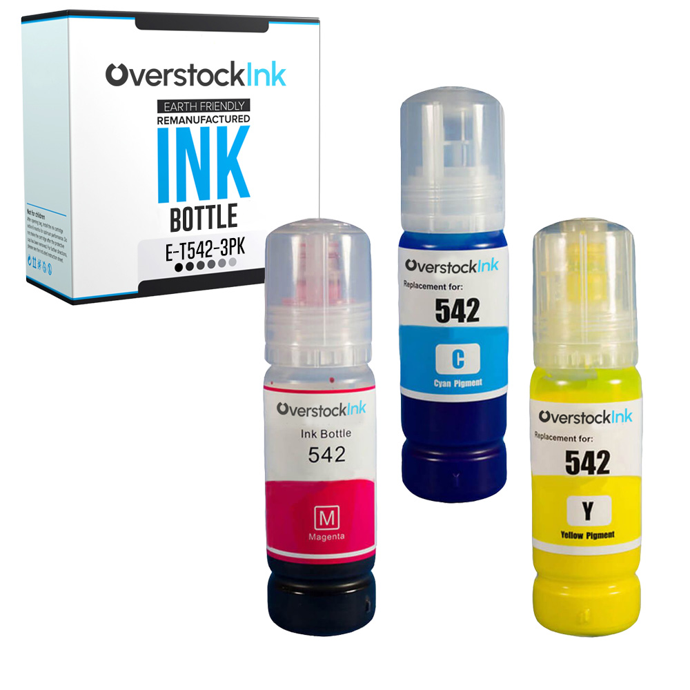 Ersatz Tintenflaschen für Epson T542 542 schwarz Farbe Combo EcoTank Pro Drucker - Bild 12 von 13