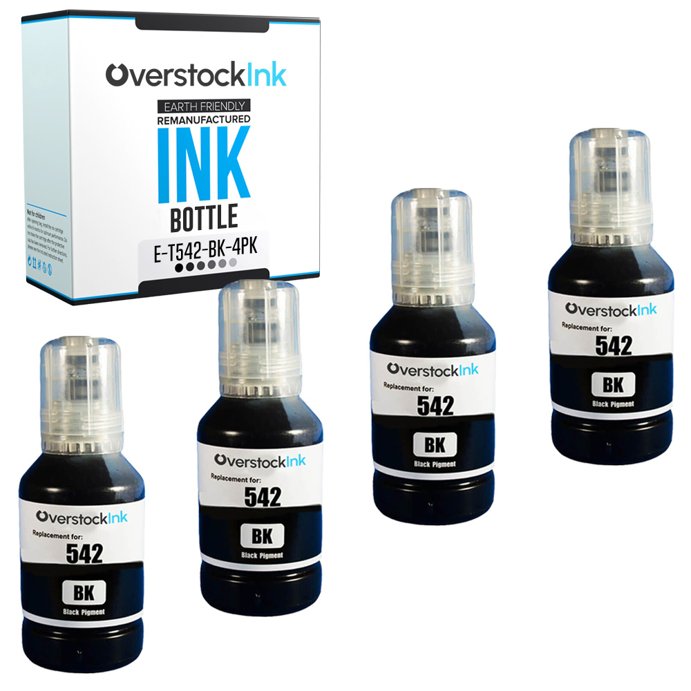 Ersatz Tintenflaschen für Epson T542 542 schwarz Farbe Combo EcoTank Pro Drucker - Bild 7 von 13