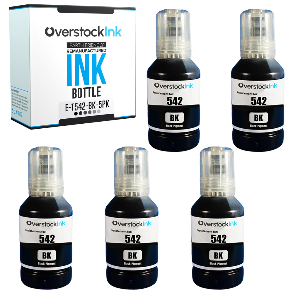 Ersatz Tintenflaschen für Epson T542 542 schwarz Farbe Combo EcoTank Pro Drucker - Bild 8 von 13