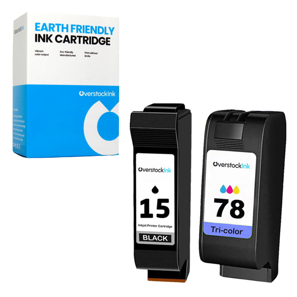 2PK Compatible OSI HP 15 78 Ink Cartridges Combo Pack for DeskJet 920 940 948