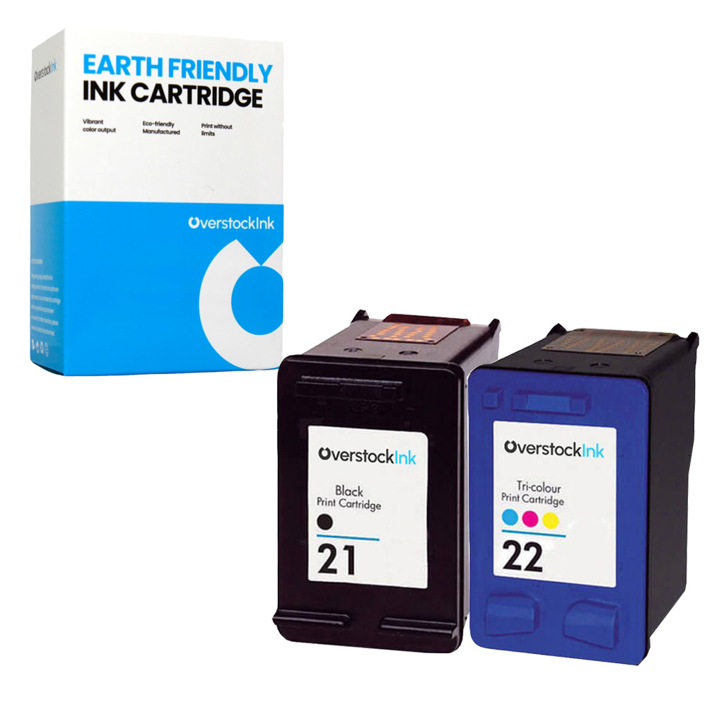 Ersatz Tintenpatronen Schwarz Farbe für HP 21 22 Tri-Color Patrone Combo - Bild 9 von 12
