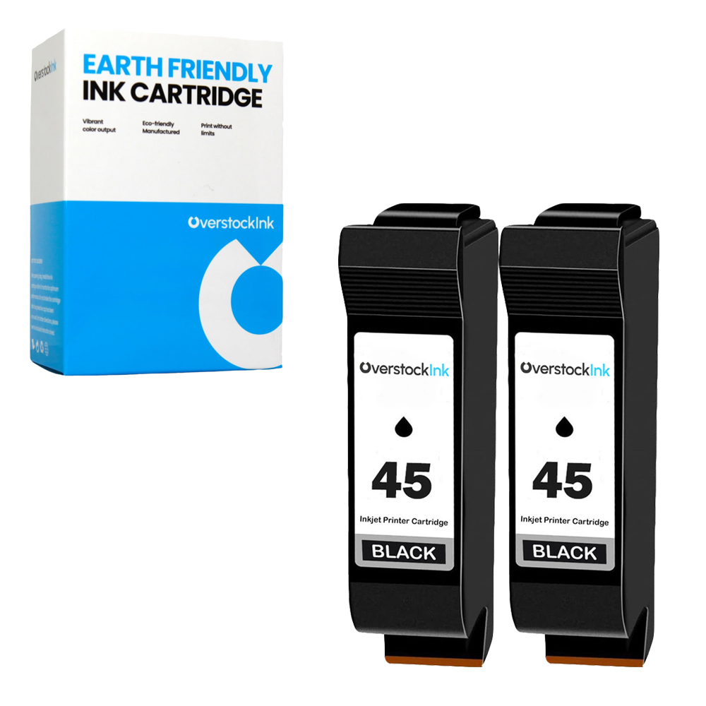 OSI 2PK Compatible HP 45 Ink Cartridges for DeskJet 6122 6127 710 710C 712 720