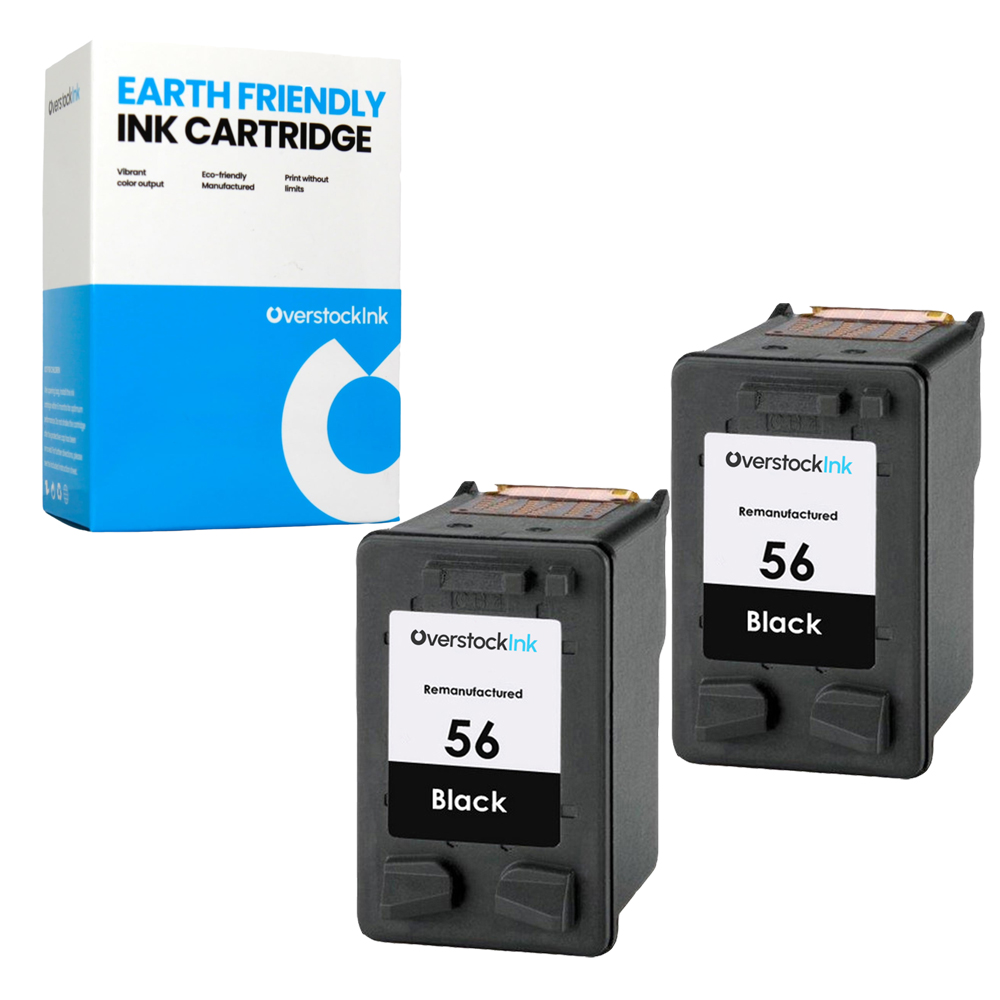 2PK Compatible OSI HP 56 Black Ink Cartridges for HP DeskJet 5650 5655 5850 9600