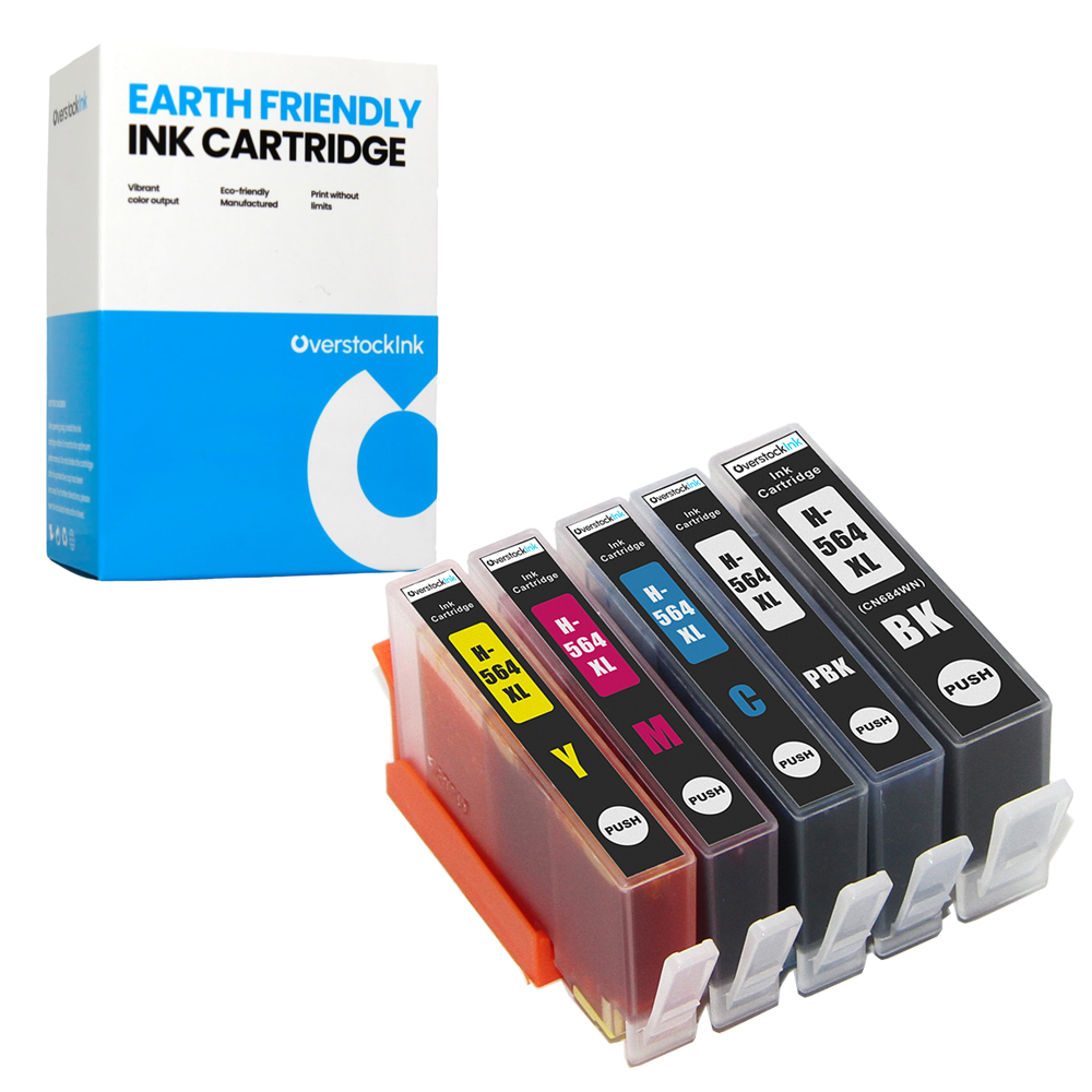 5-Pack Compatible OSI HP 564XL Combo Pack Ink for HP PhotoSmart B109q B110 B8500