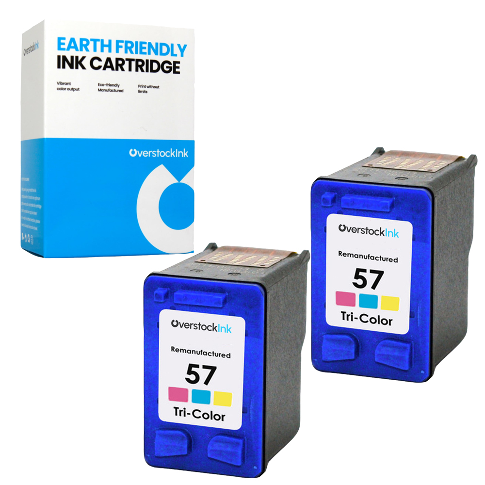 2Pack Compatible OSI HP 57 Color Ink Cartridges for HP OfficeJet 5515 5610 6105 
