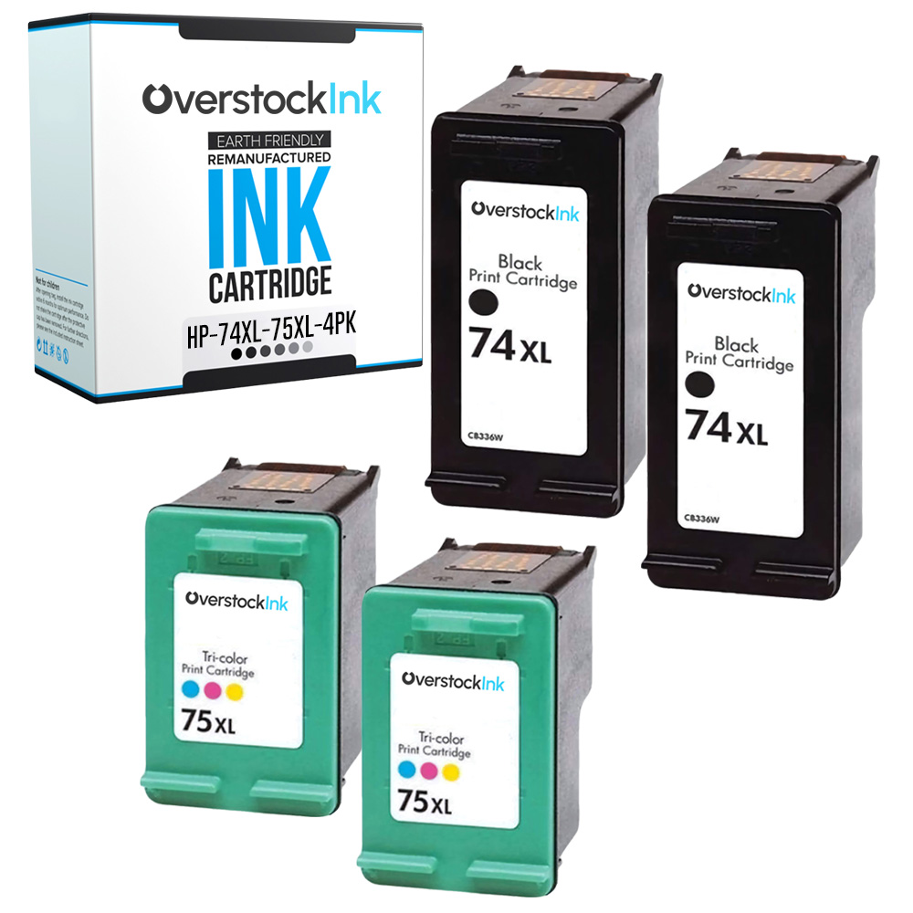 Cartucho de tinta compatible HP 74XL 75XL color negro paquete combinado CB336WN CB338WN - Imagen 8 de 8
