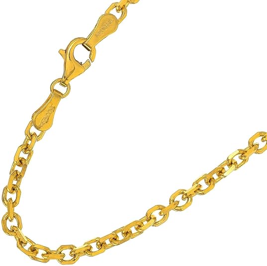 10k Solid Gold Yellow Or White 0.8 mm Cable Chain Necklace Lobster Claw Clasp - Bild 16 von 31