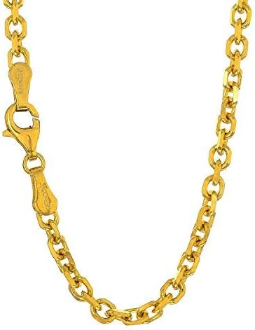 10k Solid Gold Yellow Or White 0.8 mm Cable Chain Necklace Lobster Claw Clasp - Bild 19 von 31