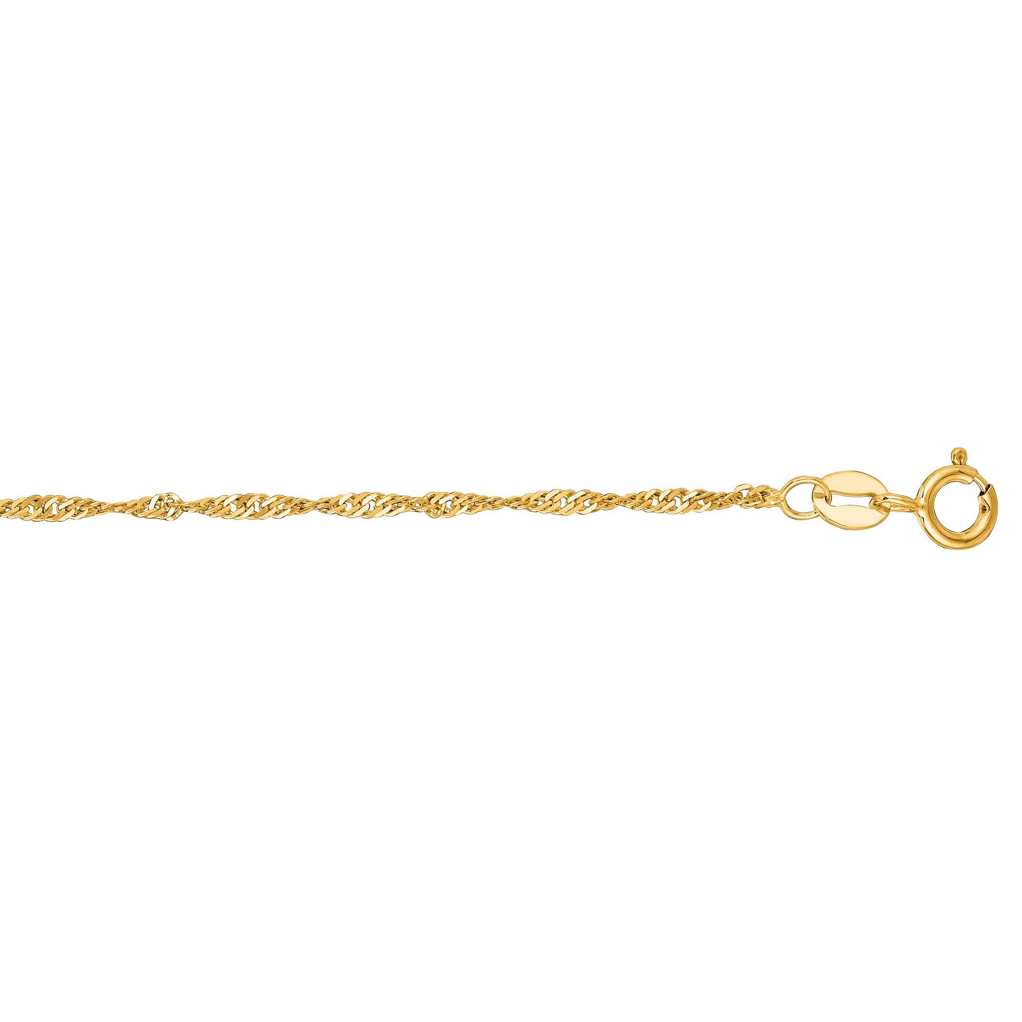 10 Karat massives Gelbgold 4,5 mm Figarokettenarmband, Karabinerverschluss - Bild 15 von 16