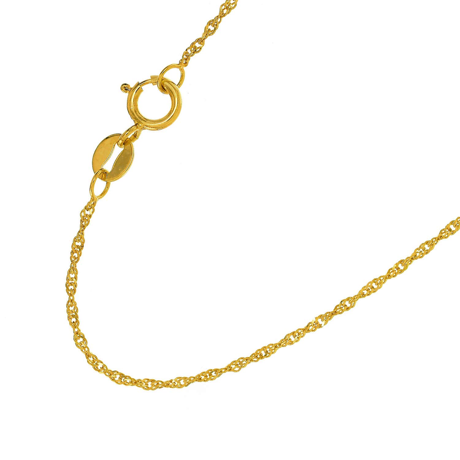 10 Karat massives Gelbgold 4,5 mm Figarokettenarmband, Karabinerverschluss - Bild 13 von 16