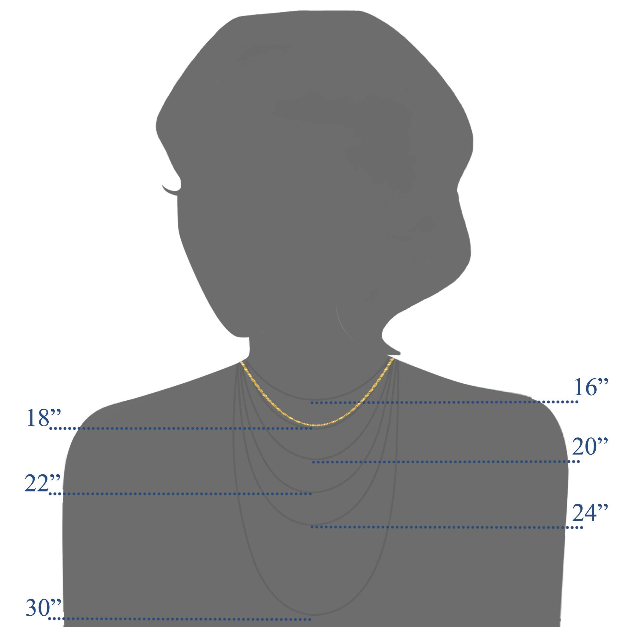 14K Gelb- oder Weißgold 1,5 mm Singapur Kette Fußkettchen Halskette 10" Federring - Bild 13 von 20
