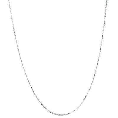925 Sterling Silver Rhodium Plated 1.5 mm Cable Chain Necklace, Lobster Claw - Picture 8 of 42