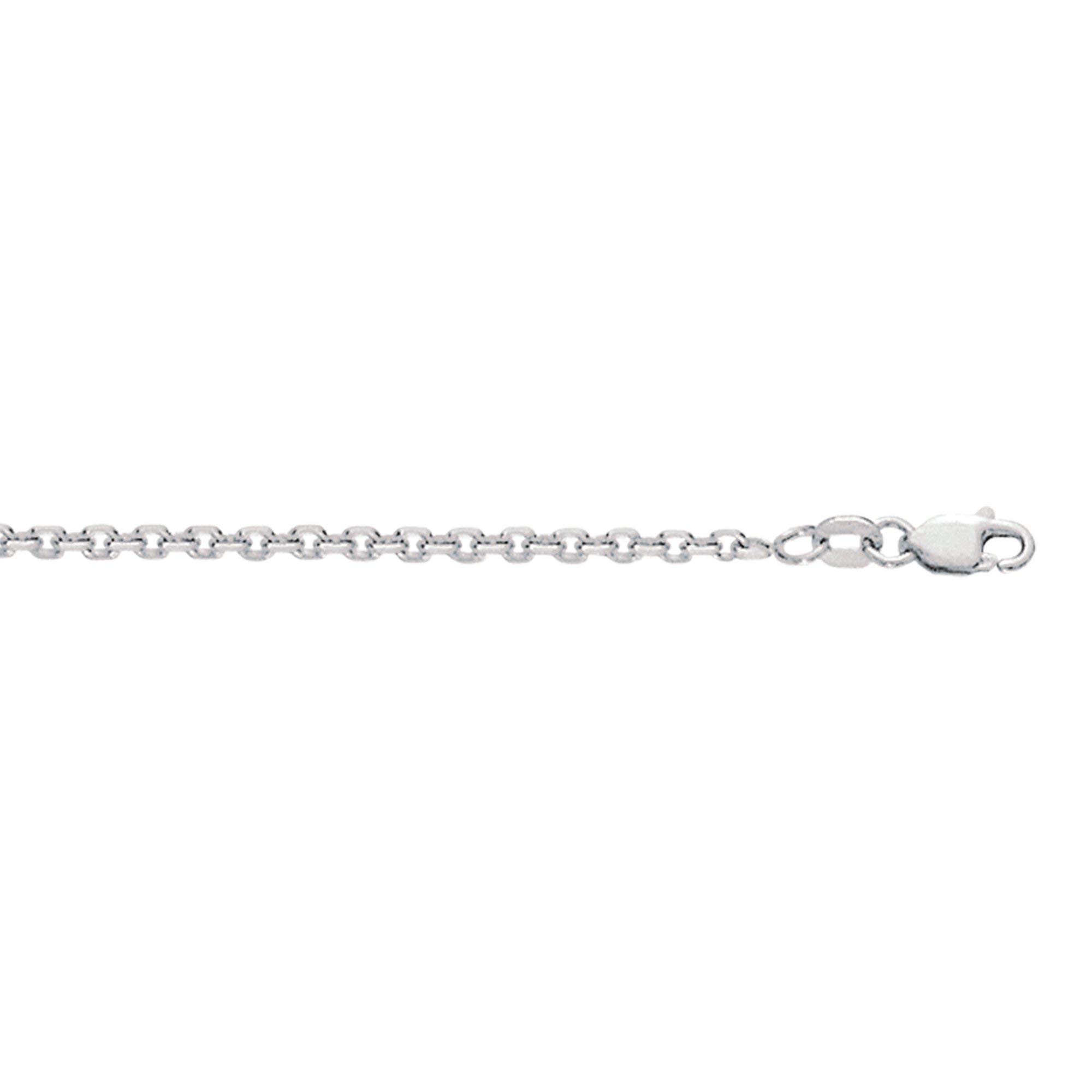 925 Sterling Silver Rhodium Plated 1.5 mm Cable Chain Necklace, Lobster Claw - Picture 32 of 42