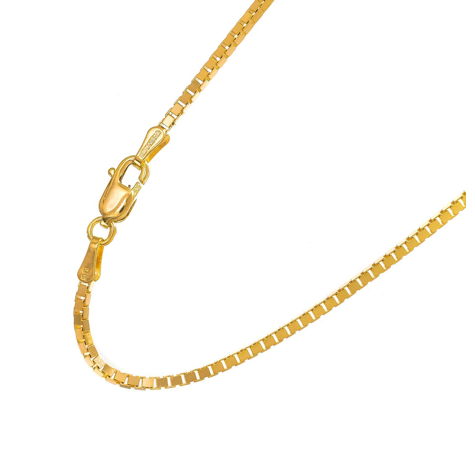14k Solid Gold Yellow Or White 1.1 mm Box Chain Necklace - 16 18 20 22 24 30 - Picture 10 of 18