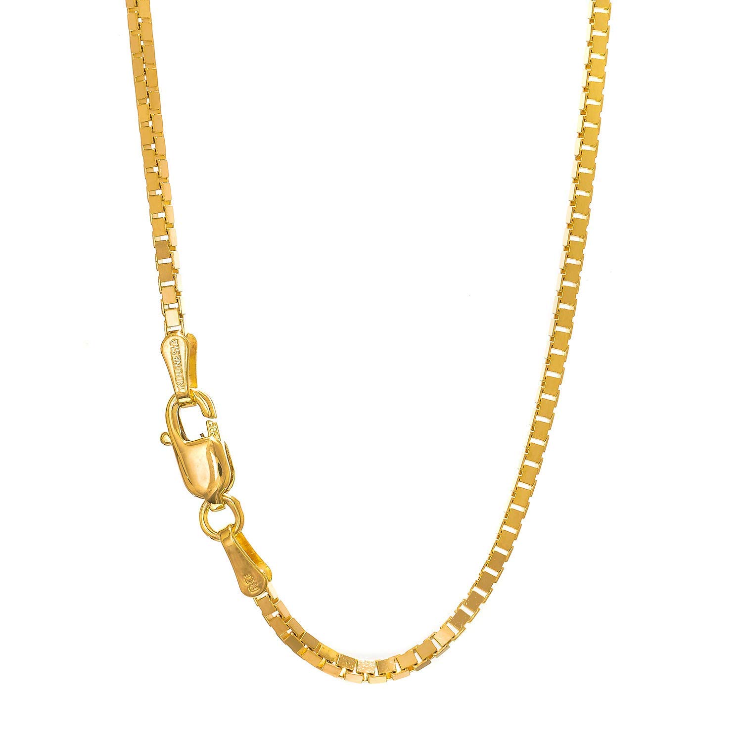14k Solid Gold Yellow Or White 1.1 mm Box Chain Necklace - 16 18 20 22 24 30 - Picture 8 of 18
