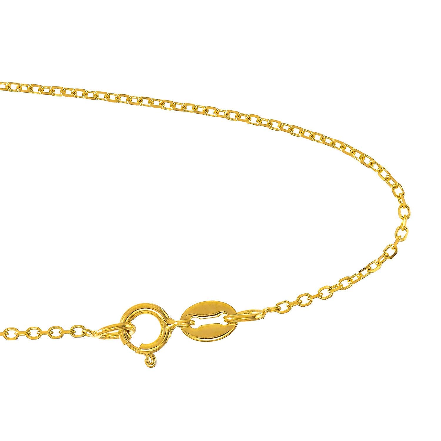 14 Karat Gold gelb weiß oder rose 0,8 mm Zopfkette Halskette Karabinerverschluss - Bild 10 von 40