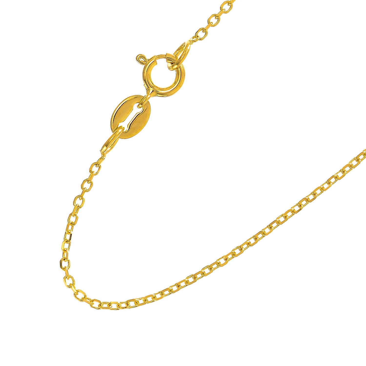 14 Karat Gold gelb weiß oder rose 0,8 mm Zopfkette Halskette Karabinerverschluss - Bild 9 von 40