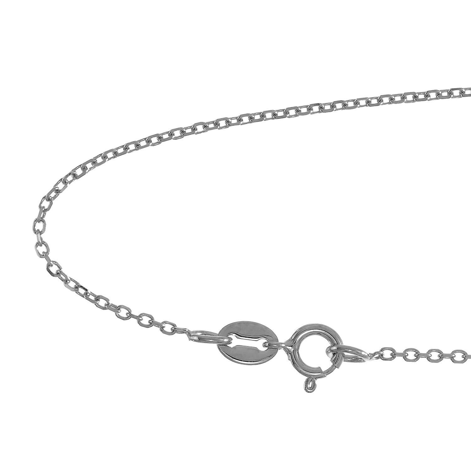 14k Gold Yellow White Or Rose 1.1 mm Cable Chain Necklace Spring Ring Clasp - Bild 14 von 29