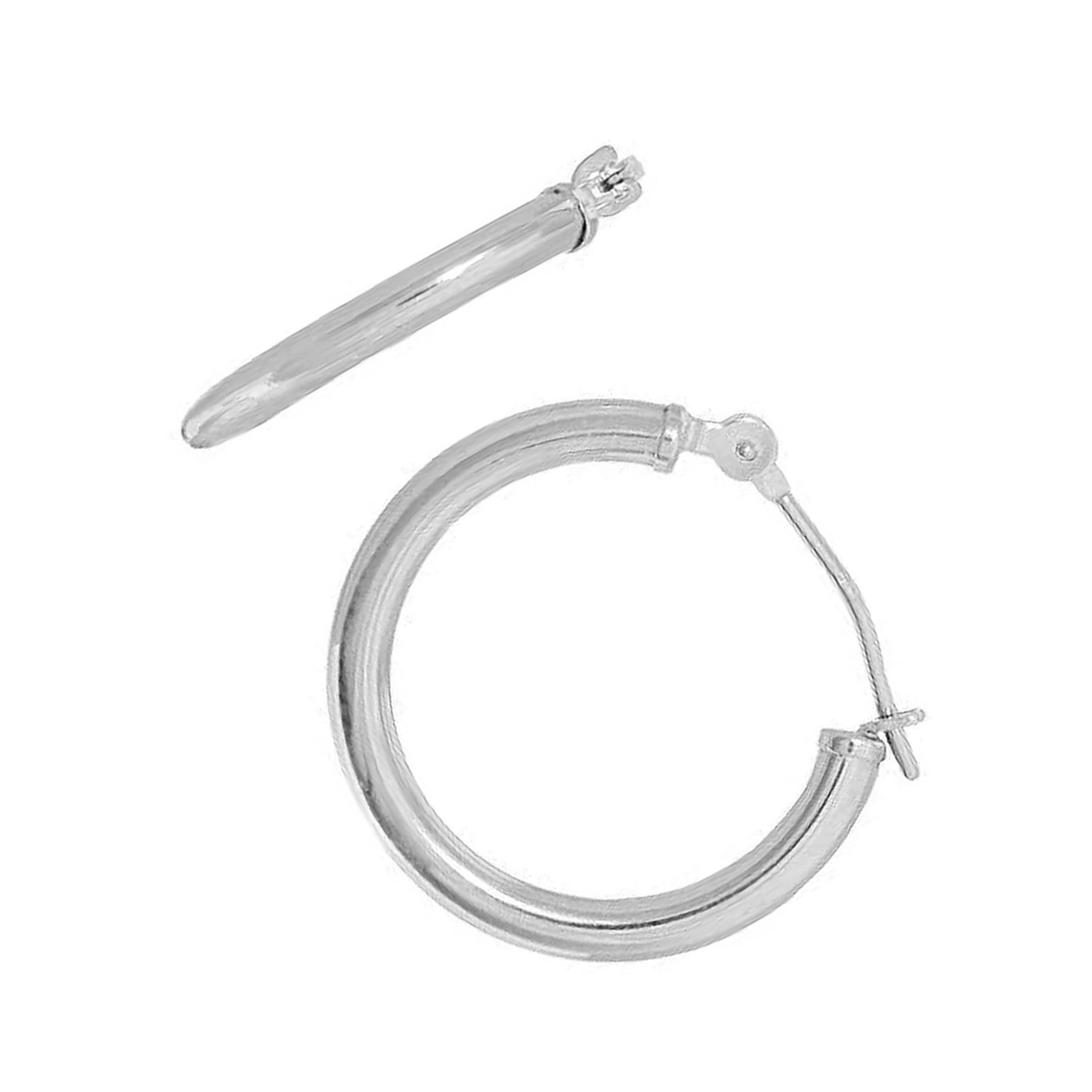 14 Karat Gelbgold 2 mm Röhren Creolen 12, 14, 16, 18, 20, 25, 30, 35 mm - Bild 16 von 43