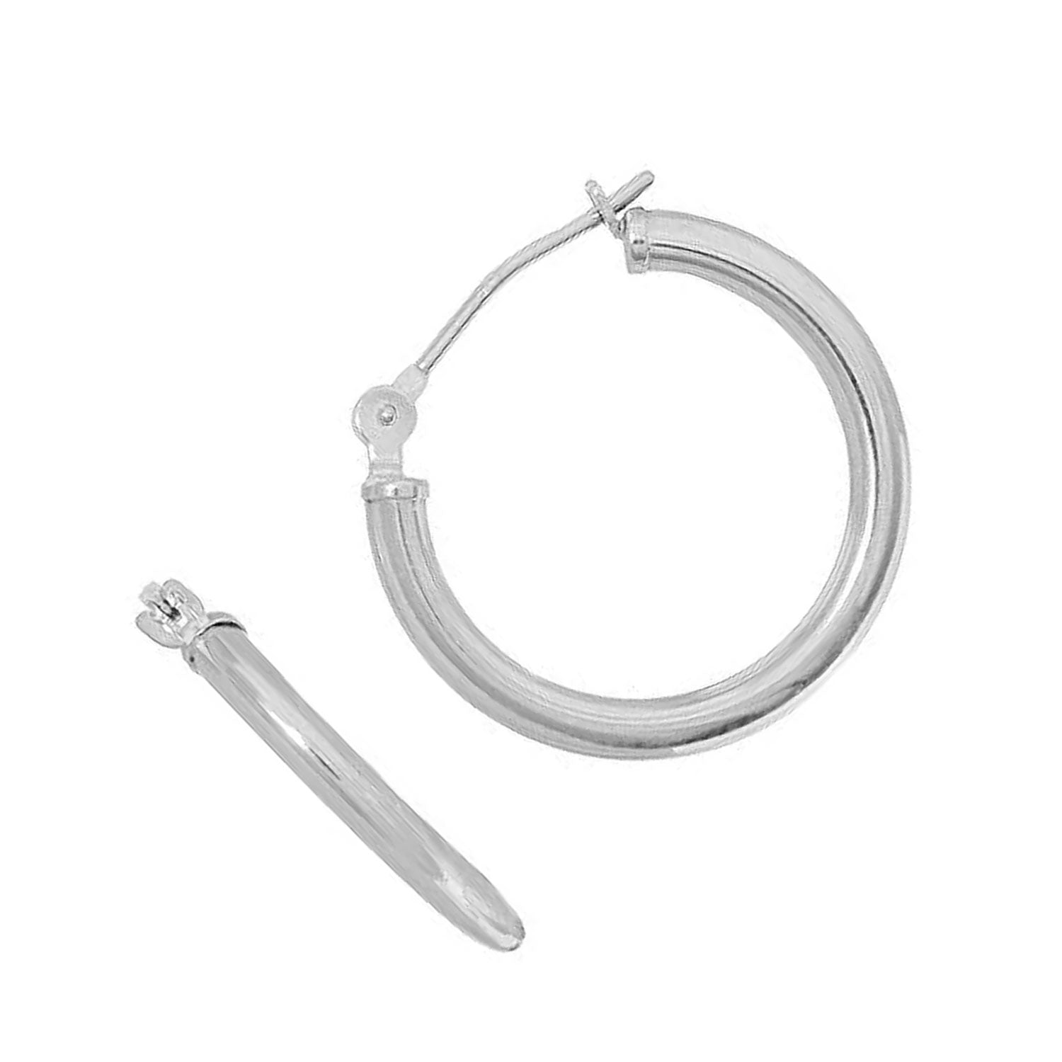 14 Karat Gelbgold 2 mm Röhren Creolen 12, 14, 16, 18, 20, 25, 30, 35 mm - Bild 17 von 43