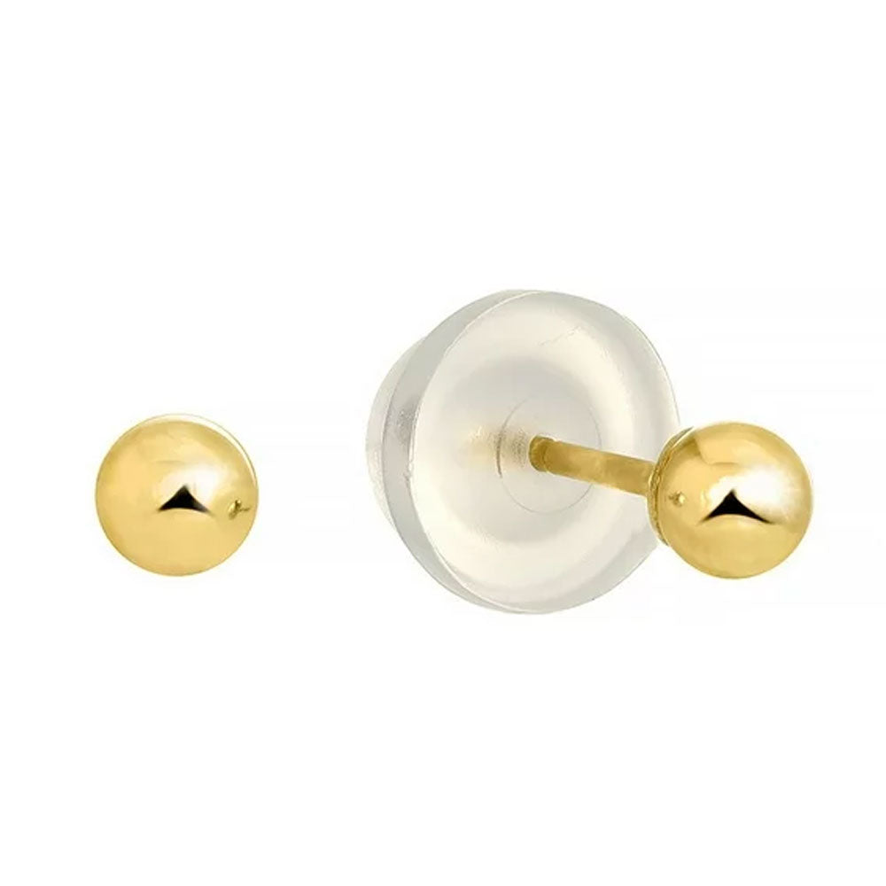 Boucles d'oreilles boules or jaune 14 carats - 2 mm 3 mm 4 mm 5 mm 6 mm 7 mm 8 mm 10 mm - Photo 14/61