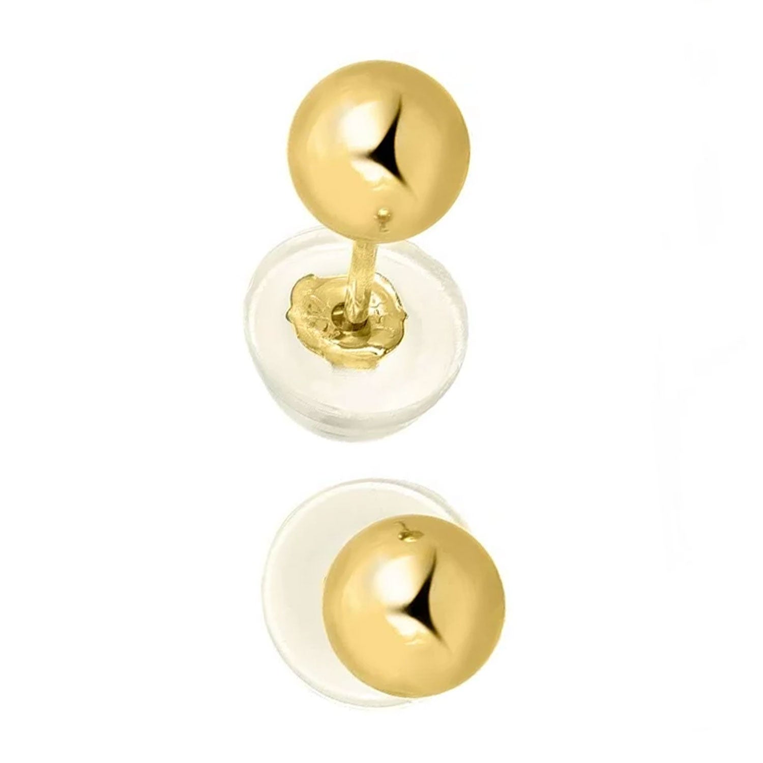 Boucles d'oreilles boules or jaune 14 carats - 2 mm 3 mm 4 mm 5 mm 6 mm 7 mm 8 mm 10 mm - Photo 26/61